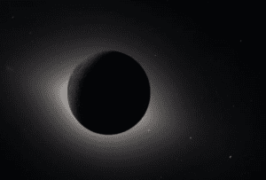 The Moon, backlit by the Sun during a solar eclipse, is photographed by NASA’s Orion spacecraft on Monday, April 6, 2026